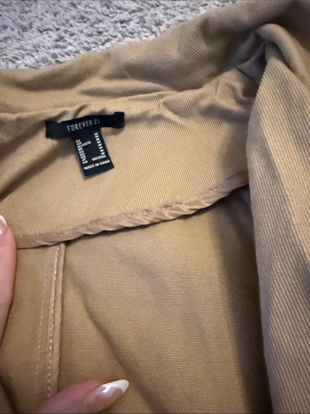 Forever 21 Camel Trench Blazer - Picture 4 of 5